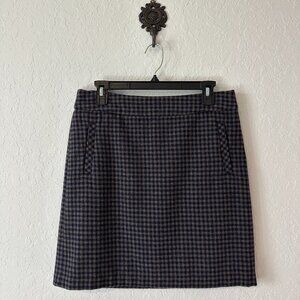 Banana Republic 8 Wool Blend Above-Knee Plaid Skirt Business Career Office